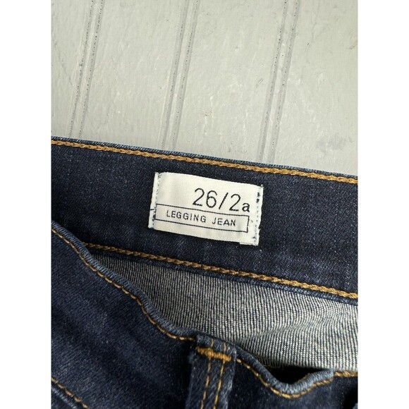 Gap 1969 Size 26 2 Womens Leggings Jeans Low Rise Stretch Dark Wash - Picture 2 of 4